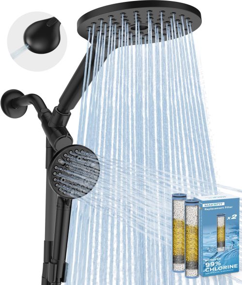 MakeFit <strong><strong><strong>Dual Filtered Rain Shower Head Combo</strong></strong></strong>